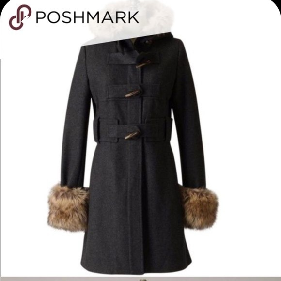 Anthro jacket fur trim toggle close - Picture 8 of 9